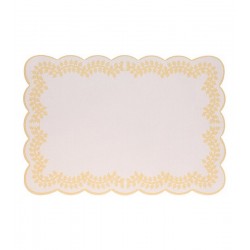 Lugar Americano Sereno 45cm x 30cm Amarelo PVC - Wolff